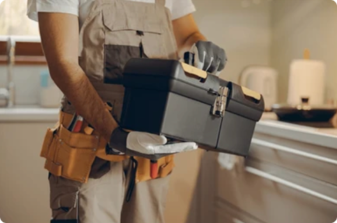 Technician preparing tools for a repair